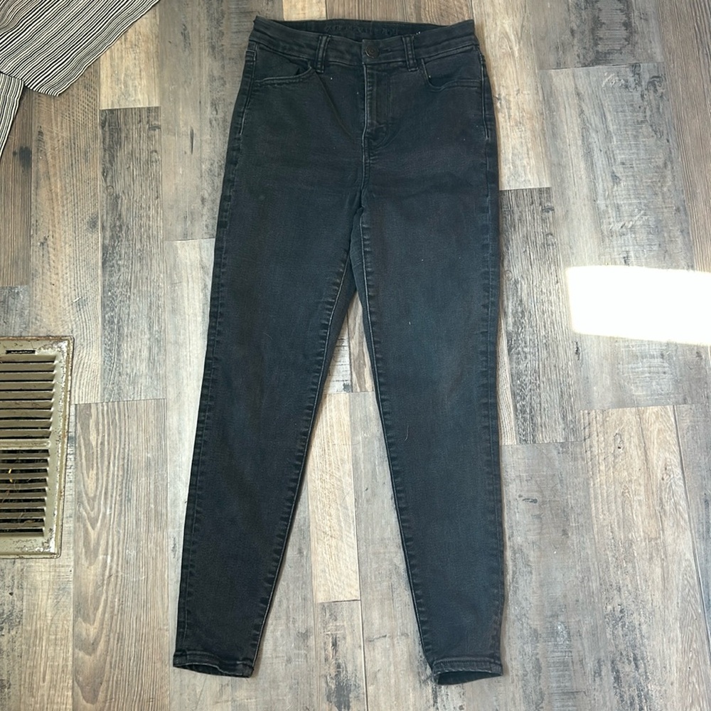 American Eagle High Waisted Black Skinny Jeans